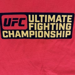 NWT UFC T-Shirt Mens 2XL Red Double Sided Graphic Tee 100% Cotton Tee