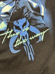 Star Wars The Mandalorian Heavyweight T-Shirt One Side , Graphic Size Large