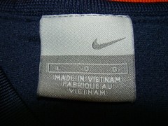 Vintage Nike Mens Size L Satin Swoosh Basketball Blue Orange Tank Top Jersey