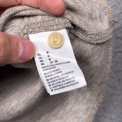 American Eagle Thermal Henley Shirt Mens Medium Gray Classic Fit Long Sleeve