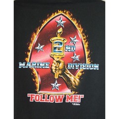 7.62 Design Men’s XL 2nd Marine Division Follow Me Graphic T-Shirt Black USMC