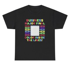 Business Major Final T Shirt Funny Coloring Book College Univerty Gag Gift Tee