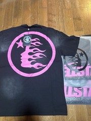 Hellstar T-Shirt Men’s Black & Pink w Rhinestones New