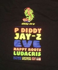vintage Puff Daddy P Diddy Jay-Z Ludacris Rap Monster Jam t shirt L boston