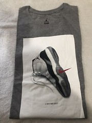 Air Jordan 11 Retro Concord T Shirt Gray 914459-091 Size(L,3XL,)