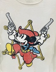 Mickey Gunslinger Outlaw Rare T-Shirt White S