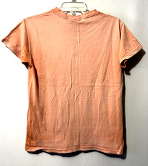 Vintage Super Gradient Sun Faded WIP Workwear Work Pocket Front Orange T-Shirt S