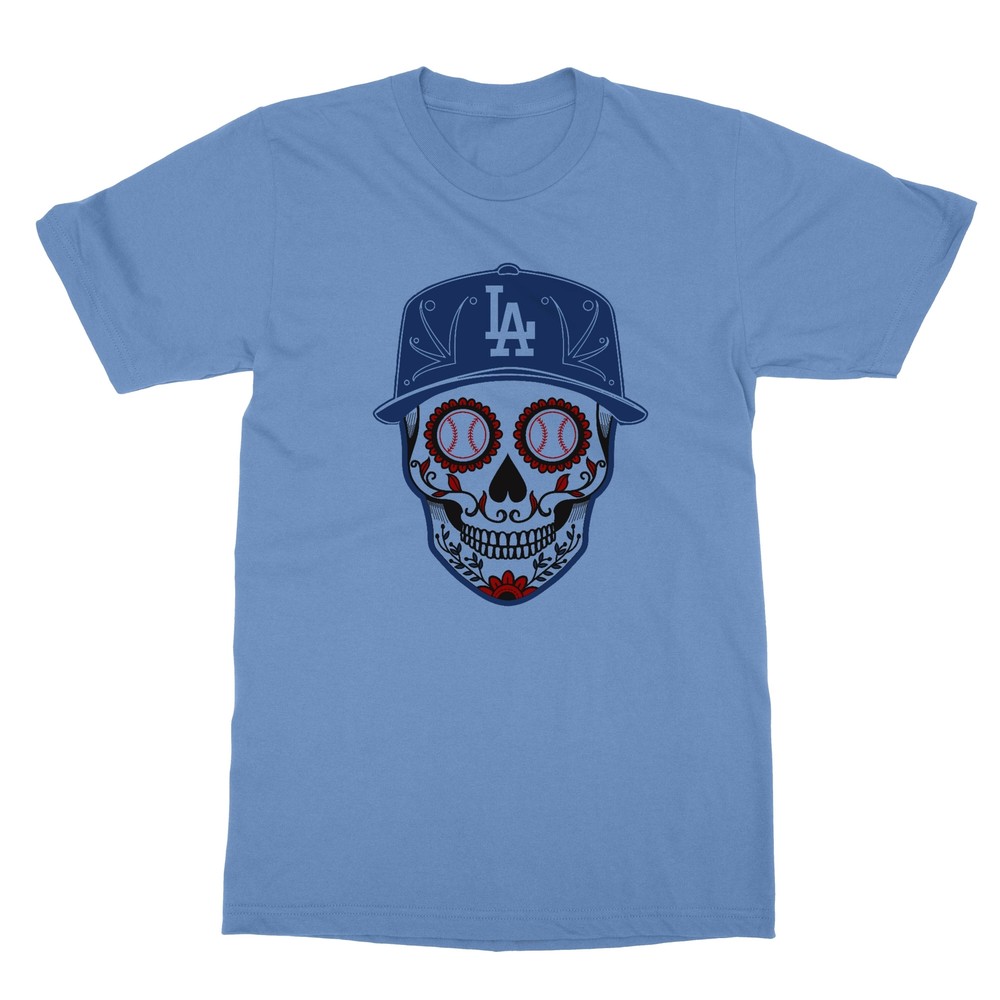 Los Angeles Dodgers Sugar Skull GO L.A. Baseball Unisex T-Shirt