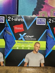 NEW** THREE **- 2PACKS OF MEN’S HANES PERFORMANCE COOL T-SHIRT size 2XL