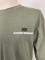 STEVEN DOCKMAN Green Big Dollars Print Short Sleeve Italian T-Shirt Sz M