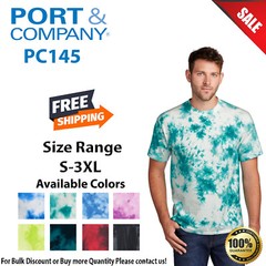Port & Company PC145 Mens Short Sleeve Crystal Tie-Dye Crew Neck Hand Dyed Tee