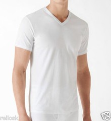 3 CALVIN KLEIN CREW OR V NECK WHITE BLACK GRAY SIZES S M L XL COTTON T-SHIRTS