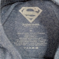 Superman Shirt Mens Medium Blue Shield Logo Graphic Tee Tagless DC Comics