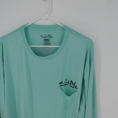 Salt Life Men’s XXL Green Graphic Print Long Sleeve Pocket T-Shirt
