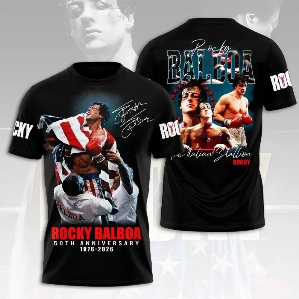 Rocky 50th Anniversary 1976-2026 AOP 3D T-Shirt