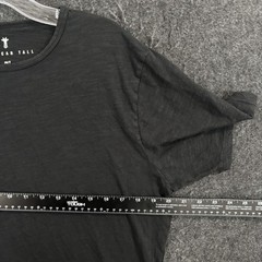 American Tall Slub Shirt Men’s Medium MT Black Solid Cotton Crewneck Tee Soft