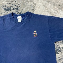 Vtg Disney Genuine Mickey Mouse Sz XL Blue Graphic Double Sided Unisex