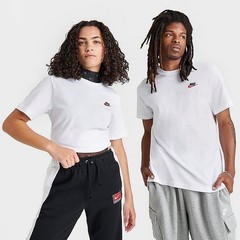 Nike Men’s NSW Club Tee, White/Black/University Red X-Large