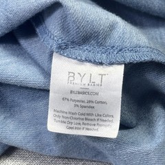 BYLT Tie-Dye Gym T-Shirt Mens Large Blue Relaxed Graphic Crew Neck Stretch