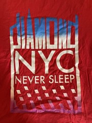Diamond Supply Co NYC Never Sleep Vintage T Shirt Red Sz M 100 % Authentic
