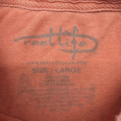 Reel Life T-shirt Men L Orange Graphic Priny Logo .#46411