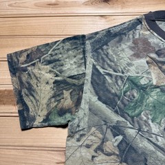 Vintage 90s Advantage Timber Camo Camouflage Graphic Pocket T-Shirt – Medium
