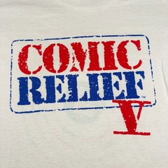 Vintage 1992 Screen Stars T-Shirt Mens Large White Comic Relief V Robin Williams