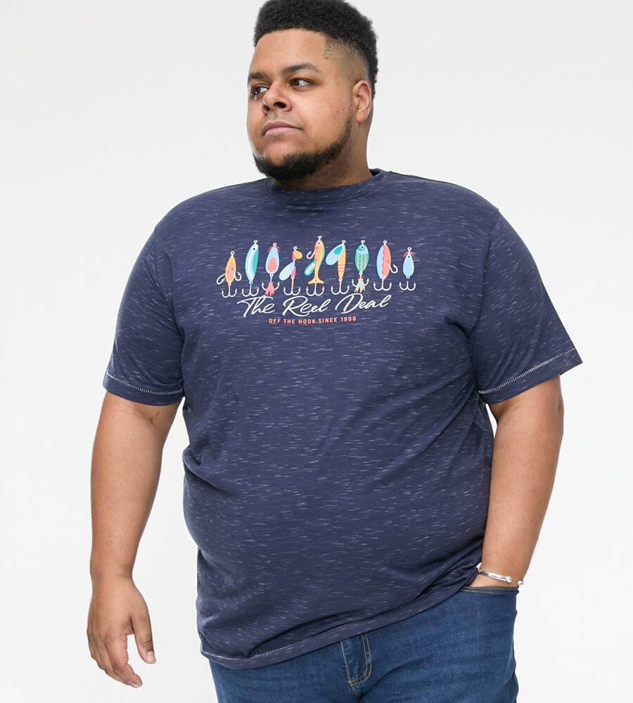 D555 Duke Big Mens Printed T-Shirt Fishing Tackle Print 2XL-6XL 7XL 8XL (601605)
