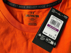 Under Armour Project Rock Brahma Bull Orange T-Shirt Men’s Sz L/ XL/ 2XL/ 3XL