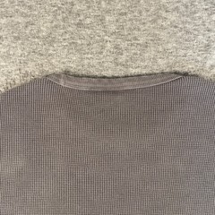 Pact Shirt Mens XL Gray Waffle Knit Long Sleeve Thermal Organic Cotton Crewneck