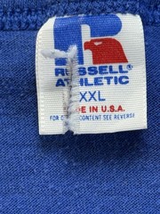 Vintage 90s Russell Athletic Nicholas County Lady tee Blue T-Shirt XXL USA made