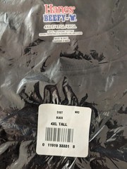 NWT Hanes 4XL Beefy-T Tall Black T-Shirt – Hanes 518T