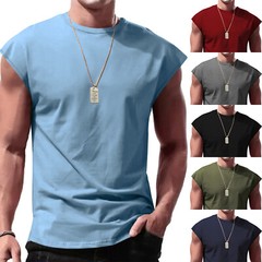 Men Workout Tank Tops Bodybuilding Shirts Sleeveless Gym Athletic Muscle T-shirt