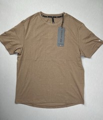 Kenneth Cole Active Tech Crew Neck Short Sleeve T-Shirt UPF 50+ Brown Sz M