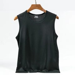 Men’s Ice Silk Mesh Tank Top – Breathable Gym Stringer Vest