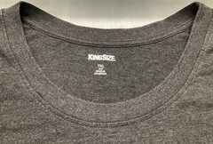men’s 7xl big Kingsize crewneck s sleeve pocket tee shirt Heather Charcoal Grey