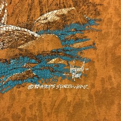 Vintage Nature Wolf T-Shirt Texas Mountain Short Sleeve Cotton XL Single Stitch
