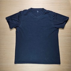 Uniqlo Supima Cotton T-Shirt Men L Navy Blue Short Sleeve Crew Plain Minimal