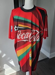 EUC FIFA 2010 Colorful Starburst Africa Coca Cola Soccer Shirt XL