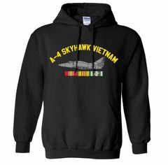 A-4 Skyhawk With Vietnam Service Ribbons Crew Hooded Sweatshirt