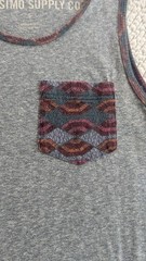 Mossimo Supply Co Gray Tank Top W/ Pocket Design Mens Size Small