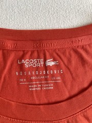 Lacoste x Novak Djokovic Shirt Mens 4XL Croc Graphic Orange Tennis Tee Outdoor