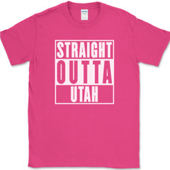 Straight Outta Utah T-Shirt Funny Humor State Pride Home US Novelty Tee