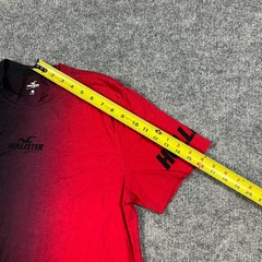 Hollister Original T-Shirt Mens XL Black Red Embroidered Logo Crew Neck Casual