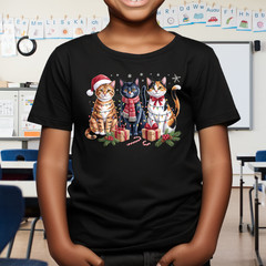 Meowy Christmas Shirt, Cat Christmas tshirt, Cat Lover Xmas T-Shirt