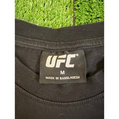 UFC Mens Graphic T-Shirt Black Medium Box Logo Shoulder Tape Short Sleeve Tee