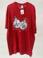 Holiday Ornaments Nice Balls Classic Unisex Crewneck T-shirt Red Size 2XL