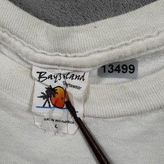 Vintage Bay Island Sportswear T-Shirt Mens Large White Dum Dum Girls Too True