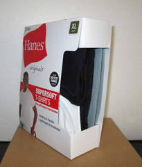 New Men’s Hanes Originals 3 Pack Tagless SuperSoft Modern Crewneck T-Shirts L