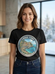 Cinque Terre Italy Coastal Village Graphic T-Shirt Unisex Travel Tee
